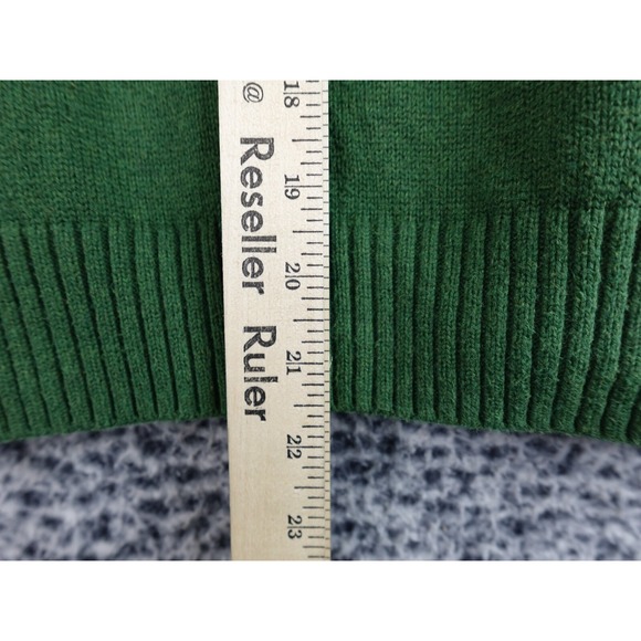 H&M Unisex Christmas Sweater Size 8 Green Snowman Penguins Sequins Long Sleeve - Picture 11 of 13